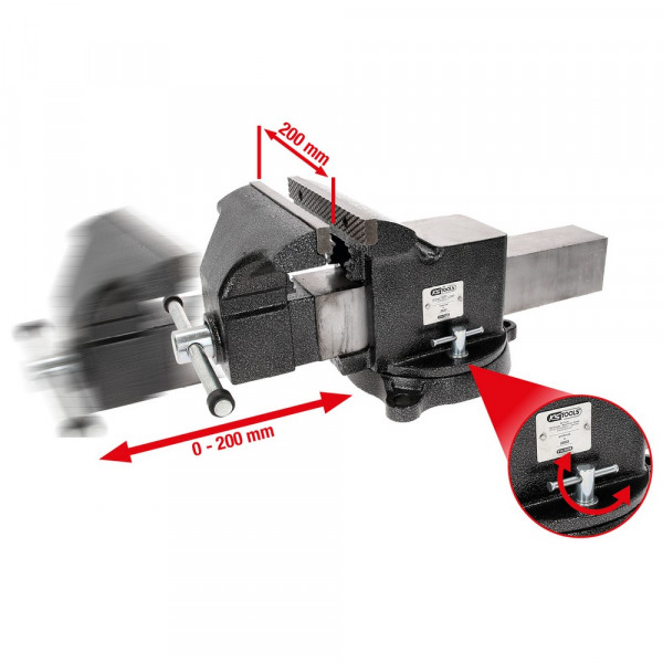 KS TOOLS Parallel-Schraubstock, 8&quot;
