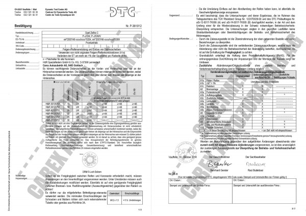 DTC-Gutachten P-3815/12 zu DR-Set