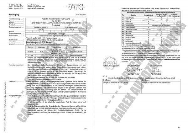 DTC-Gutachten P-3024/10 zu Federn