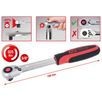 KS TOOLS 3/8" SlimPOWER Umschaltknarre,72 KS TOOLS 3/8" SlimPOWER Umschaltknarre,72