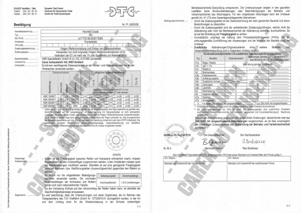 DTC-Gutachten P-2405/08 zu DR-Set