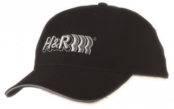 H&amp;R Cap schwarz mit weissem Logo bestickt