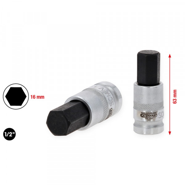KS TOOLS 1/2&quot; Bit-Stecknuss Innensechskant