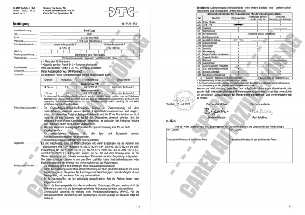 DTC-Gutachten P-2618/09 zu Federn