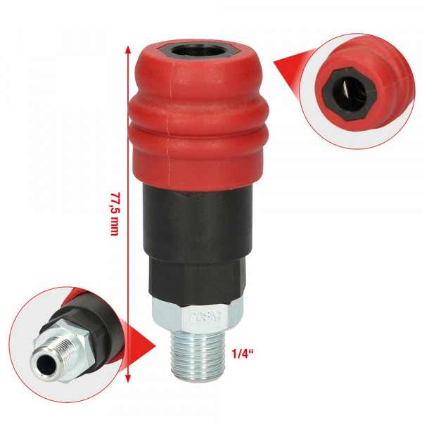 KS TOOLS 2-Stufen-Druckluft-Sicherheitskupplung