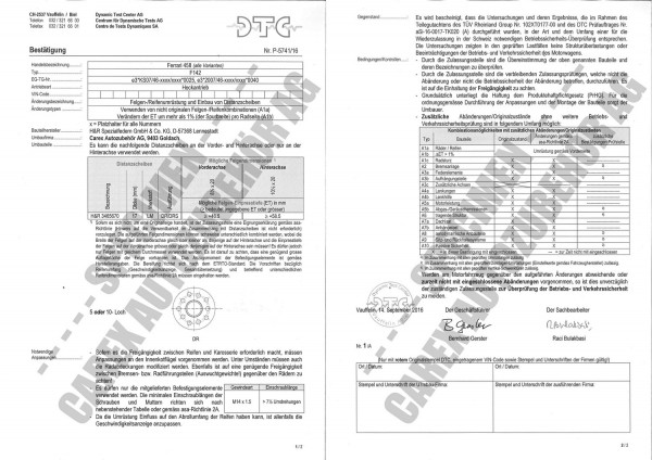 DTC-Gutachten P-5741/16 zu DR-Set