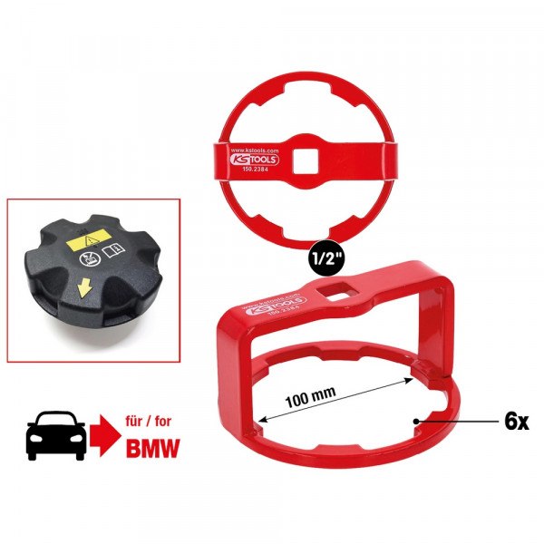 KS TOOLS 1/2&quot; Kühlerdeckel-Lösewerkzeug für BMW