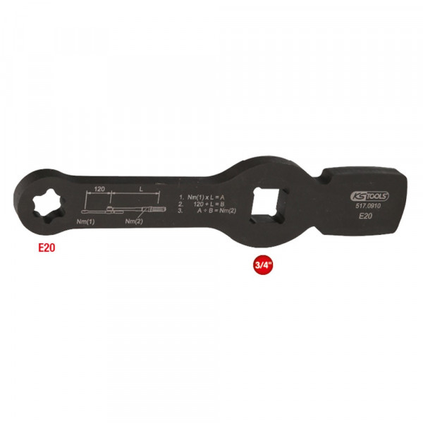 KS TOOLS 3/4&quot; Schlag-Torx-E-Schlüssel mit 2