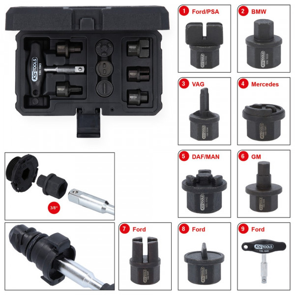 KS TOOLS 3/8&quot; Öldienst-Spezialprofil-Satz für