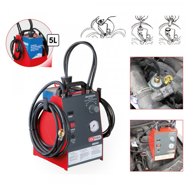 KS TOOLS Bremsenwartungsgerät KS5, 5 Liter