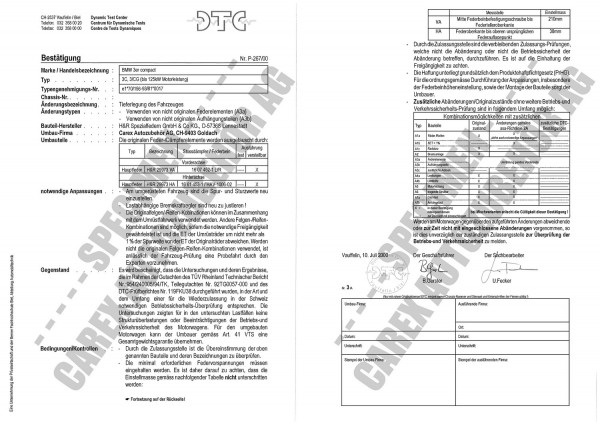 DTC-Gutachten P-267/00 zu Gewindefw.