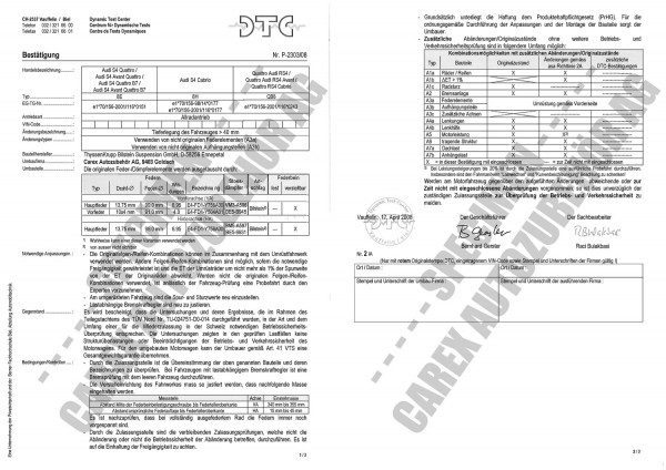 DTC-Gutachten P-2303/08 zu BI-GFW. B14+B16