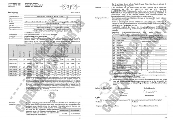 DTC-Gutachten P-7585/20 zu DR-Set