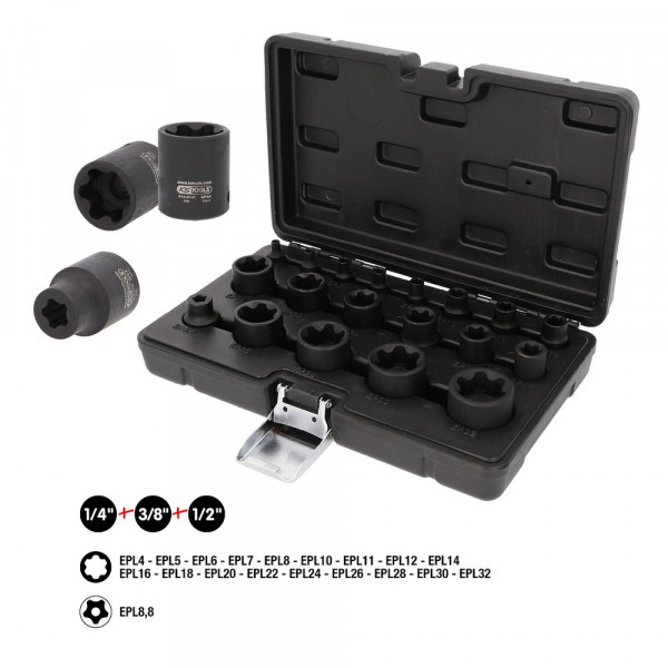 KS TOOLS 1/4&quot;+3/8&quot;+1/2&quot; Torx