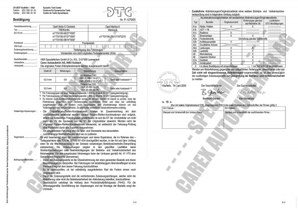 DTC-Gutachten P-1376/05 zu Federn