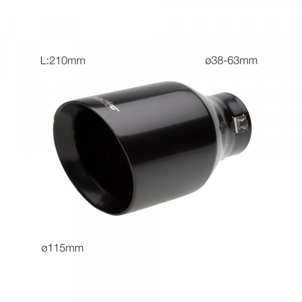 SIMONI RACING Endrohrblende 115mm rund Black