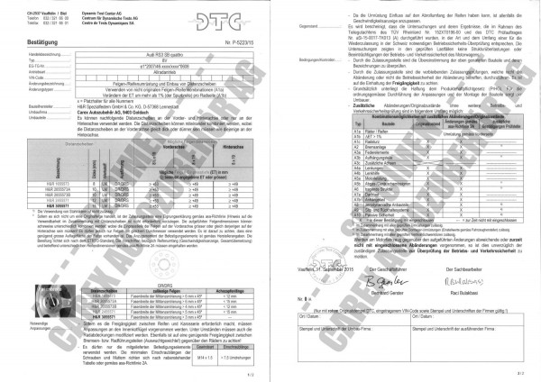 DTC-Gutachten P-5223/15 zu DR-Set