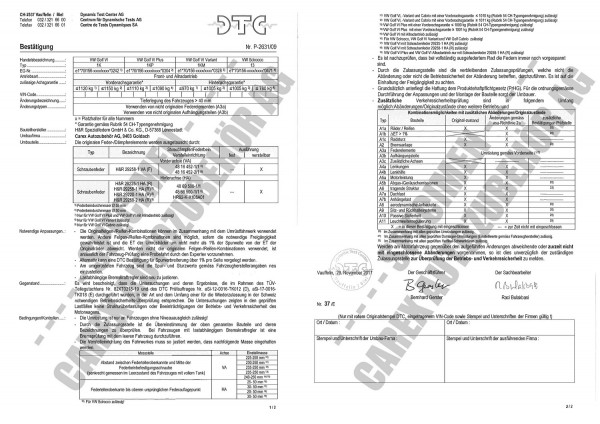 DTC-Gutachten P-2631/09 zu Gewindefw.