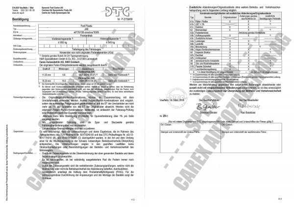 DTC-Gutachten P-2759/09 zu Federn