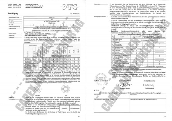 DTC-Gutachten P-4793/14 zu DR-Set