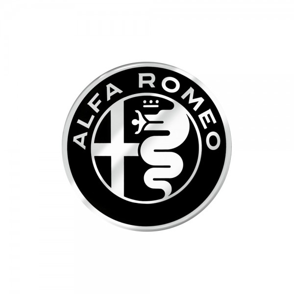STICKER 3D Alfa Romeo Logo Black Chrom