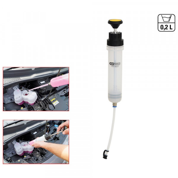 KS TOOLS Absaug- und Füllhandpumpe, 0,2 Liter