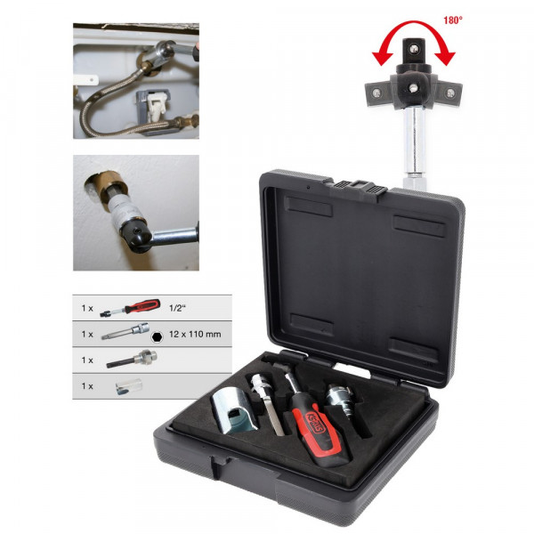 KS TOOLS Sanitär-Fräser-Kombi-Kit, 4-tlg