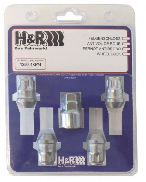 Felgenschloss-Set M12x1.25 /21 (Kegel 60)
