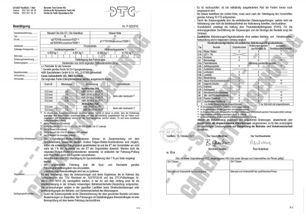 DTC-Gutachten P-3223/10 für Federn