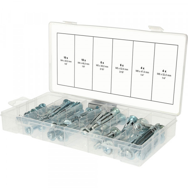 KS TOOLS Sortiment Spreiz- und Ankerdübel 40-tlg.