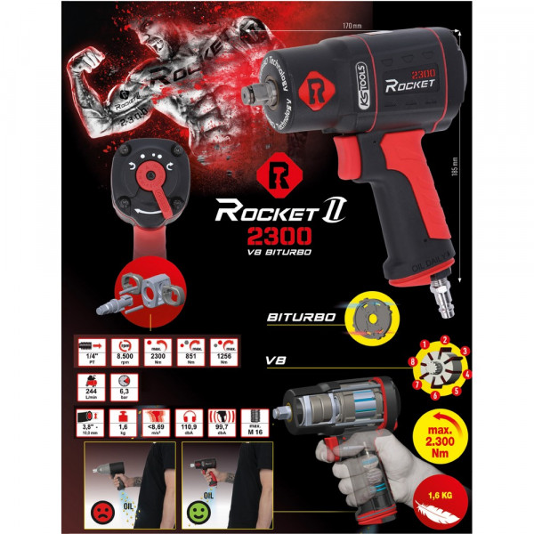 KS TOOLS 1/2&quot; ROCKET II Schlagschrauber