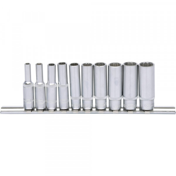 KS TOOLS 1/4&quot;12kant-Stecknuss-Satz, lang, 10-tlg.