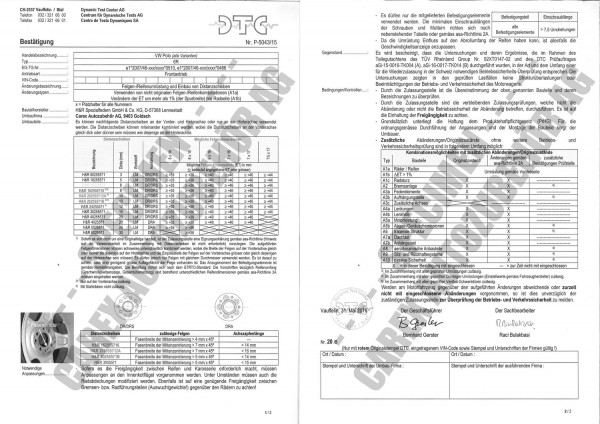 DTC-Gutachten P-5043/15 zu DR-Set