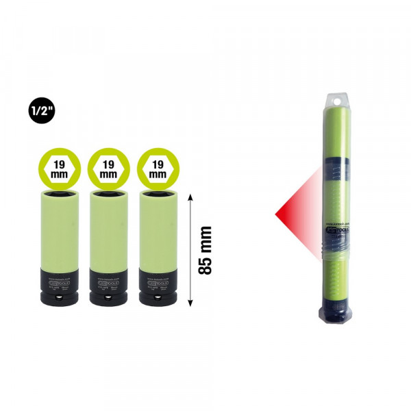 KS TOOLS 1/2&quot; Alu-Felgen Kraft-Stecknuss,