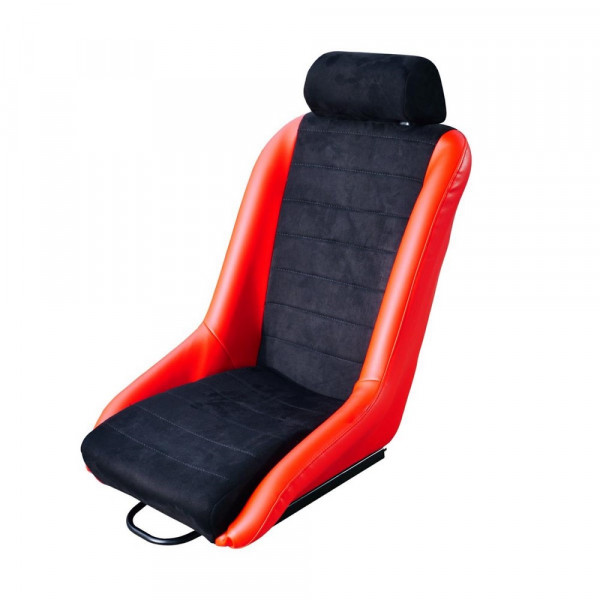 SIMONI RACING Vintage-Sitz schwarz rot