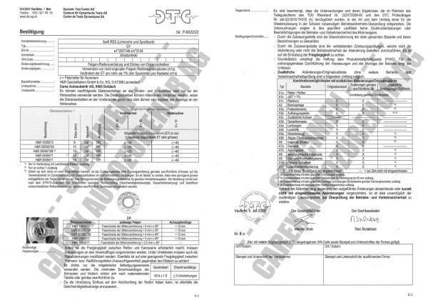 DTC-Gutachten P-9022/22 zu DR-Set