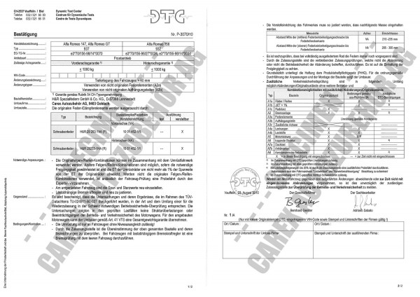 DTC-Gutachten P-3070/10 zu Gewindefw.