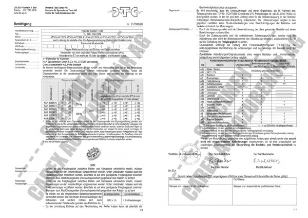 DTC-Gutachten P-7386/20 zu DR-Set 2WD+4WD