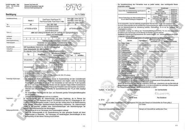 DTC-Gutachten P-1739/06 zu Gewindefw.