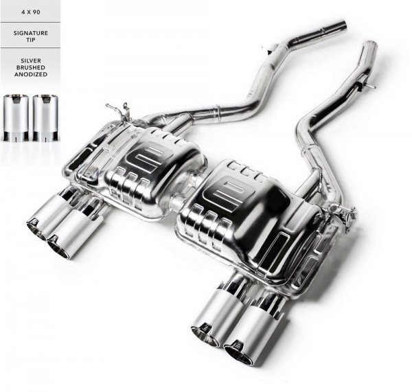 EISENMANN Anschlussrohr+Endschalldämpfe Inox4x90mm