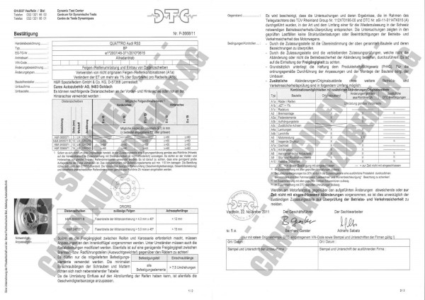 DTC-Gutachten P-3668/11 zu DR-Set