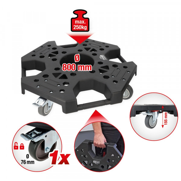 KS TOOLS Felgen- und Reifenrangierer, Tragkraft