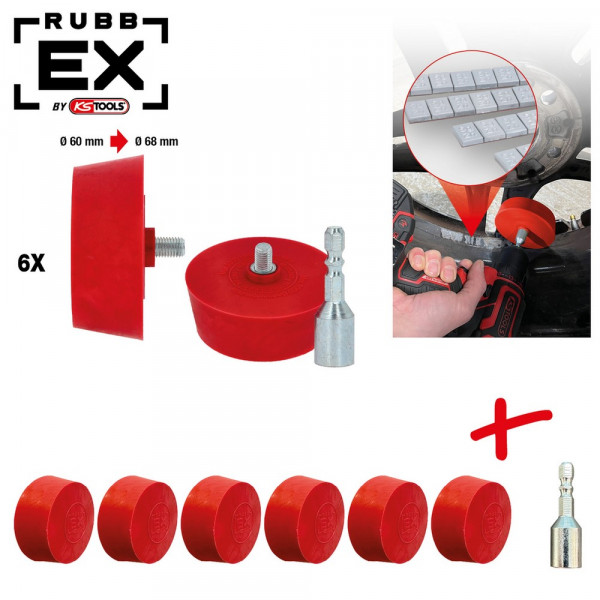 KS TOOLS Radierteller für Alufelgen, konisch,