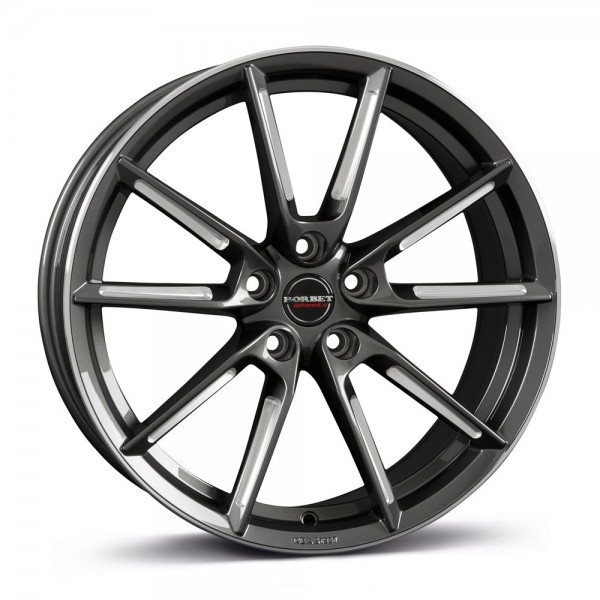 Borbet LX Felge Graphite Spoke Rim Polished