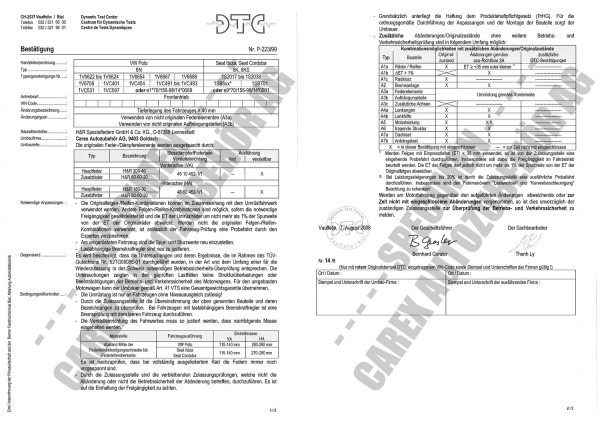 DTC-Gutachten P-223/99 zu Gewindefw.