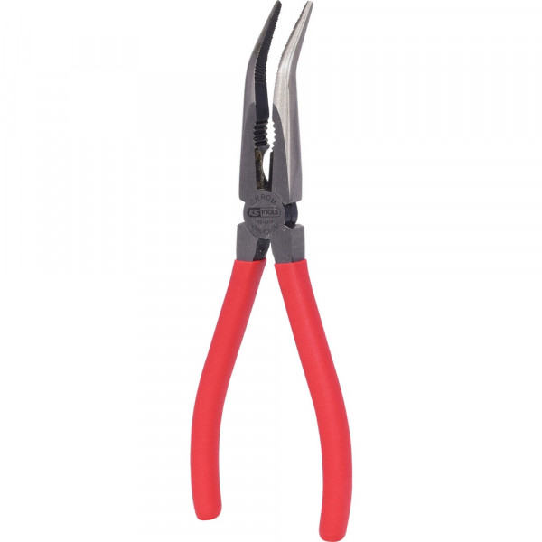 KS TOOLS Flachrundzange,gebogen,200mm auf