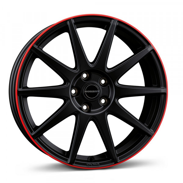 Borbet GTX 80940 black matt rim red