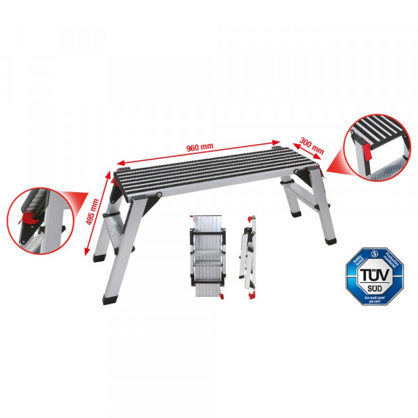 KS TOOLS Aluminium-Sicherheits-Laufbühne,