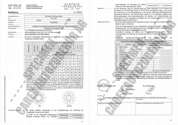 DTC-Gutachten P-995/03 zu DR-Set
