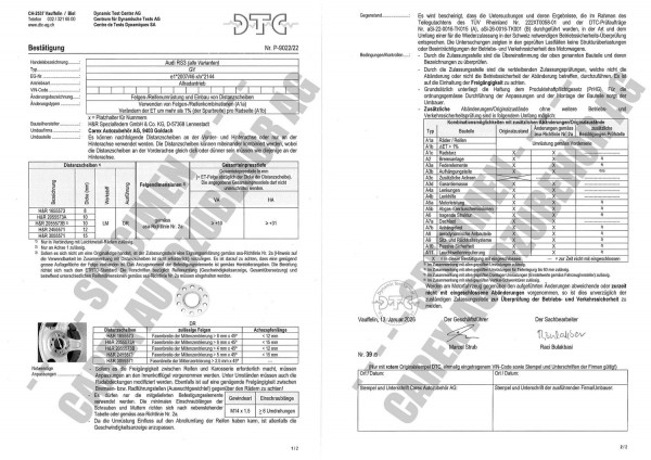 DTC-Gutachten P-9022/22 zu DR-Set